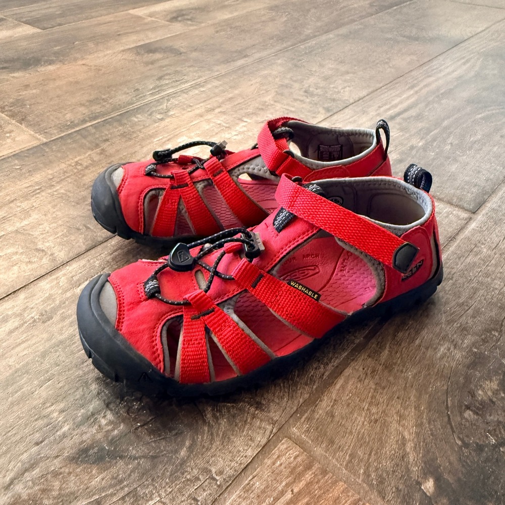 Keen Kids Seacamp II CNX Hybrid Water Sandals, Ribbon Red/Alloy, 4‎